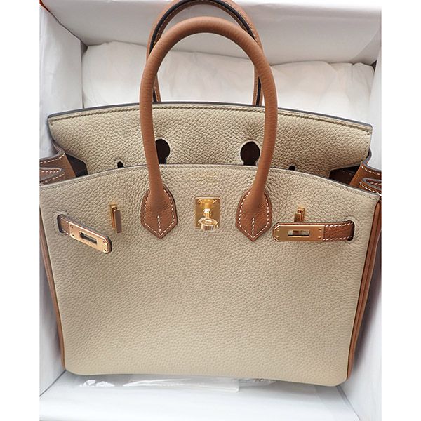 エルメス バーキン25 コピー ハンドバッグ トレンチ/ゴールド